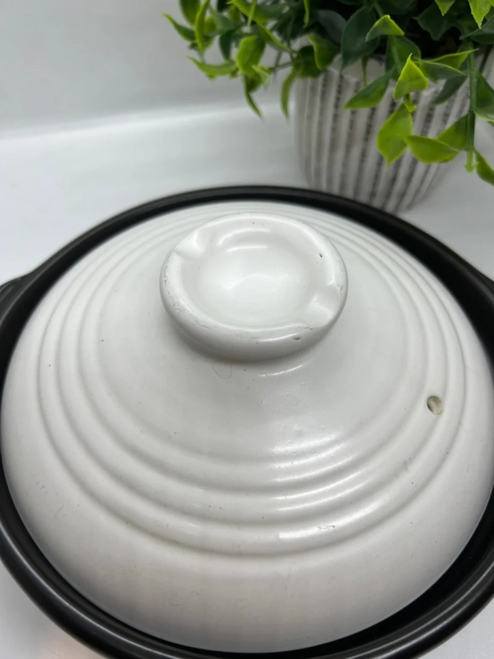 Donabe Japanese Clay Rice Cooker Earthen Pot White Black Daiso Japan